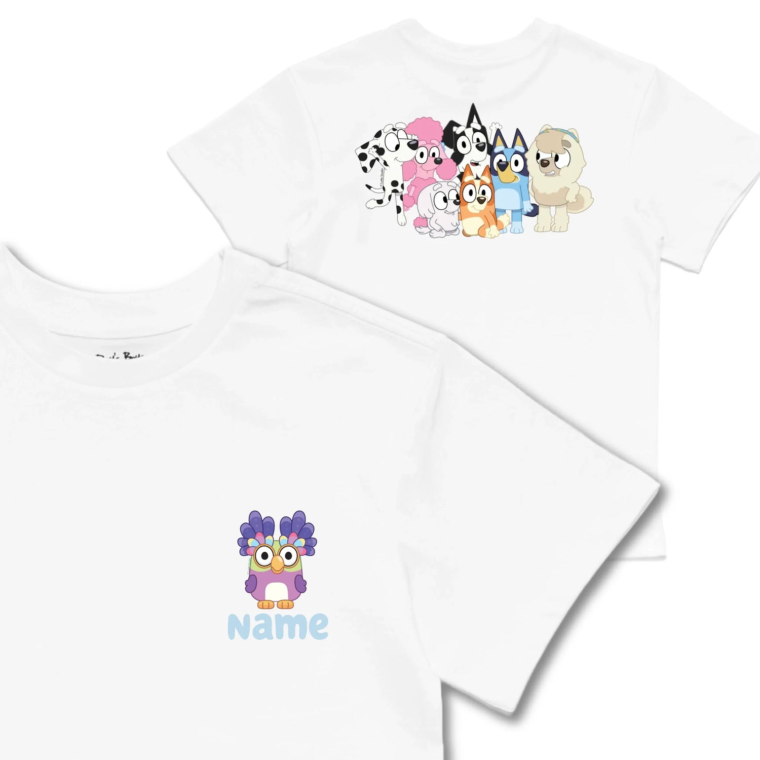Kids TSHIRT Main Image Front and Back_White frontback back view