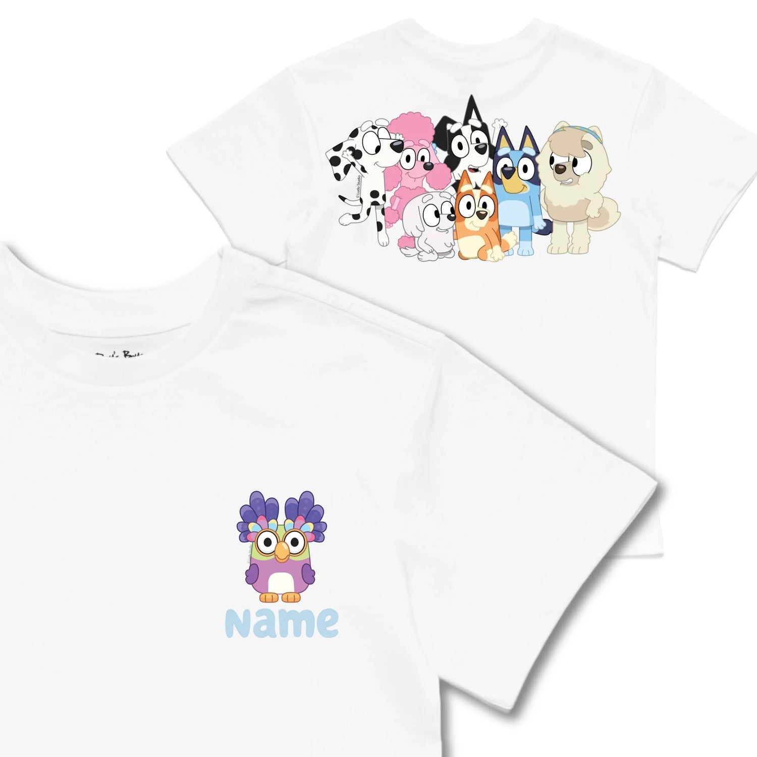 Kids TSHIRT Main Image Front and Back_White frontback back view