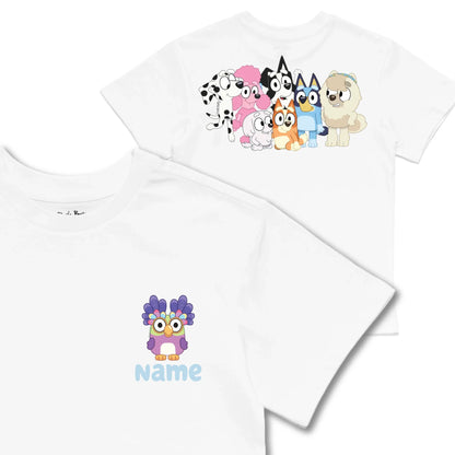 Kids TSHIRT Main Image Front and Back_White frontback back view