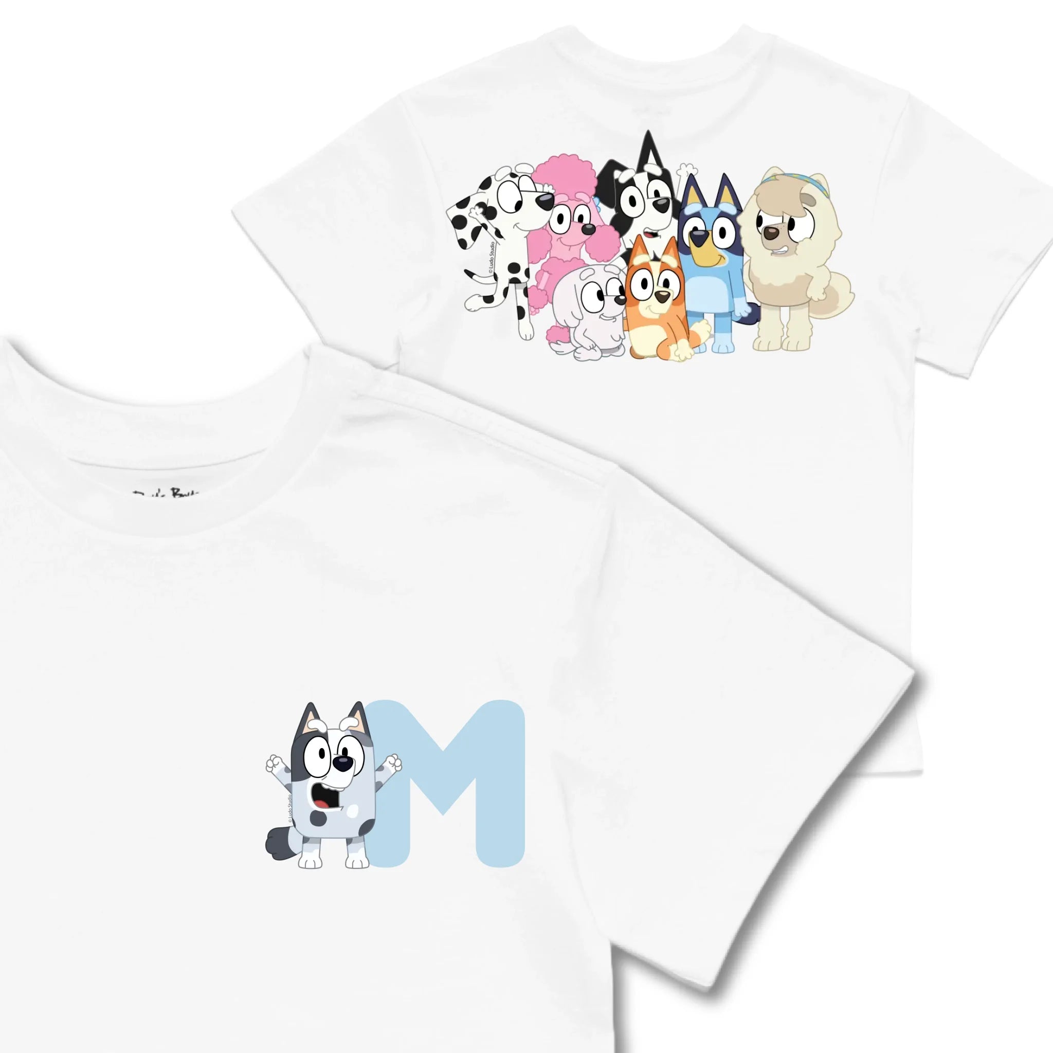 Kids TSHIRT Main Image Front and Back_White frontback back view