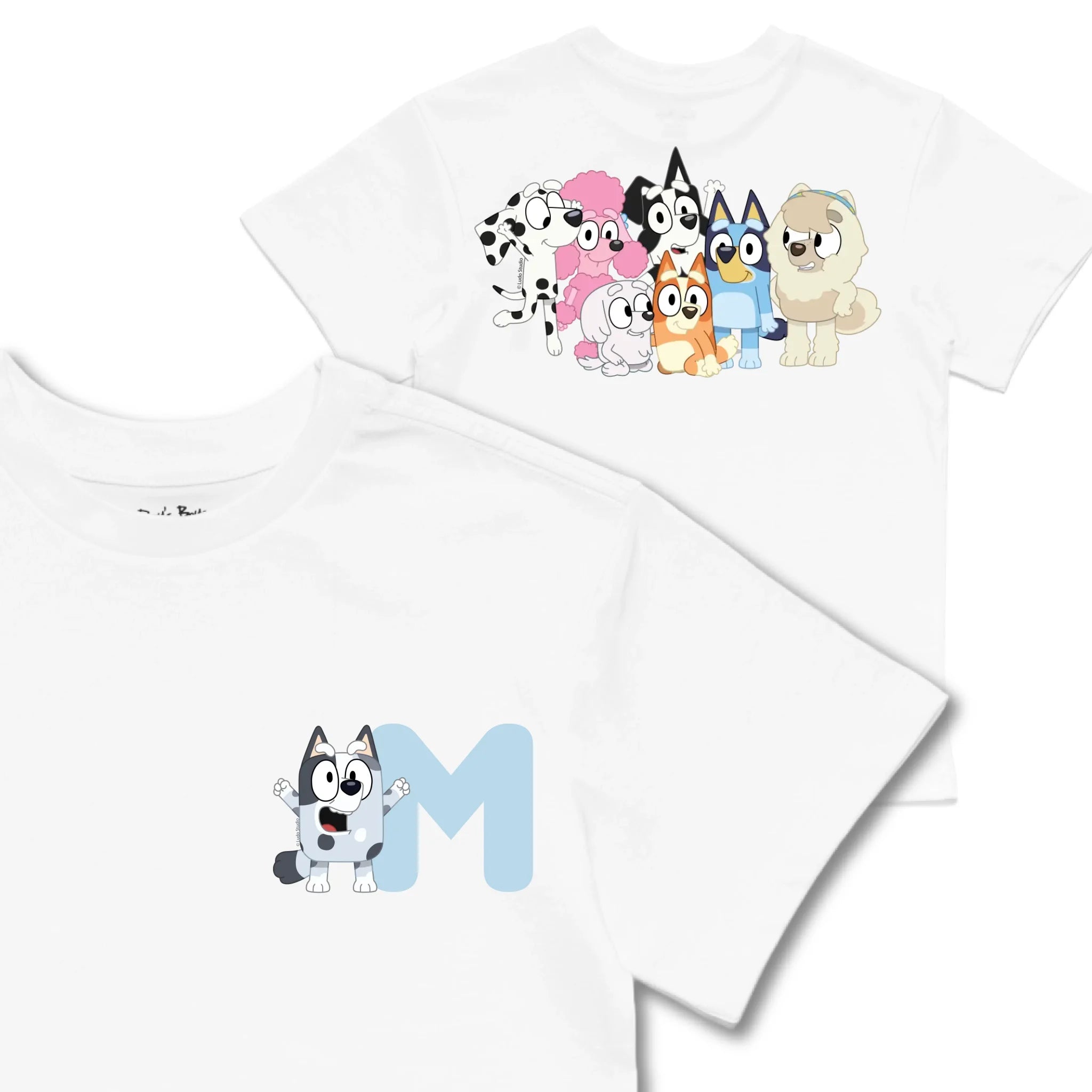 Kids TSHIRT Main Image Front and Back_White frontback back view