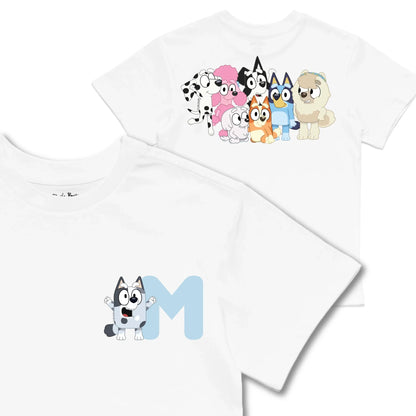 Kids TSHIRT Main Image Front and Back_White frontback back view
