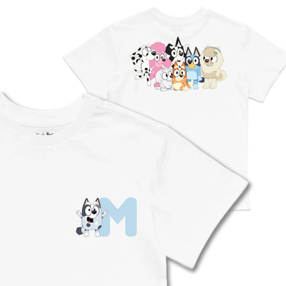 Kids TSHIRT Main Image Front and Back_White frontback back view