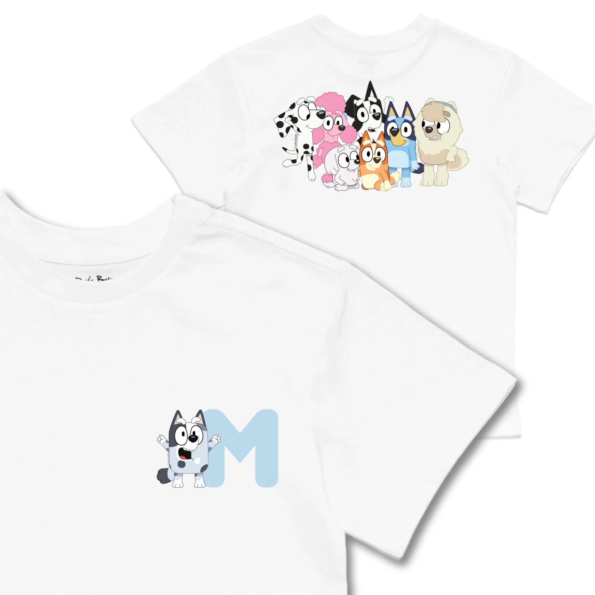 Kids TSHIRT Main Image Front and Back_White frontback back view