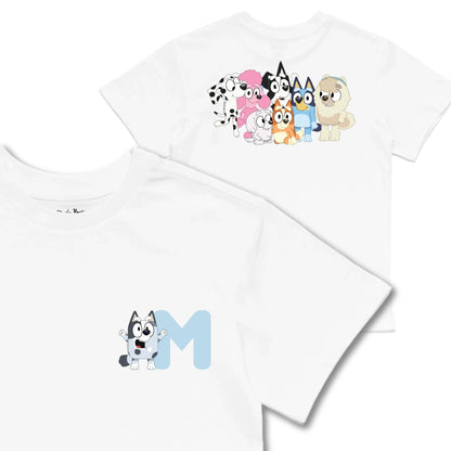 Kids TSHIRT Main Image Front and Back_White frontback back view