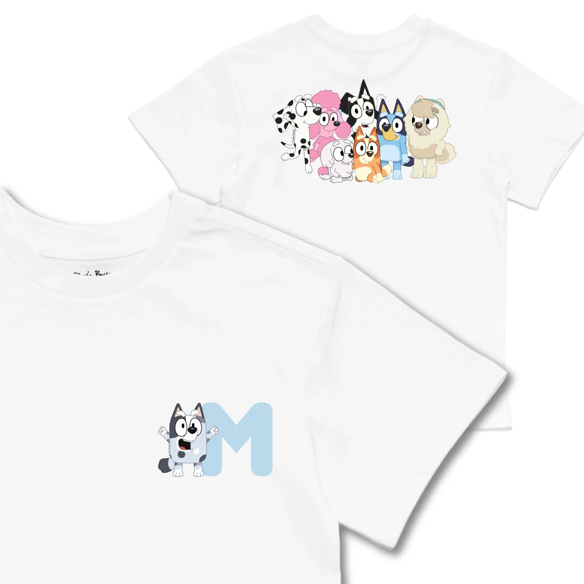 Kids TSHIRT Main Image Front and Back_White frontback back view