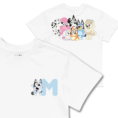 Kids TSHIRT Main Image Front and Back_White frontback back view