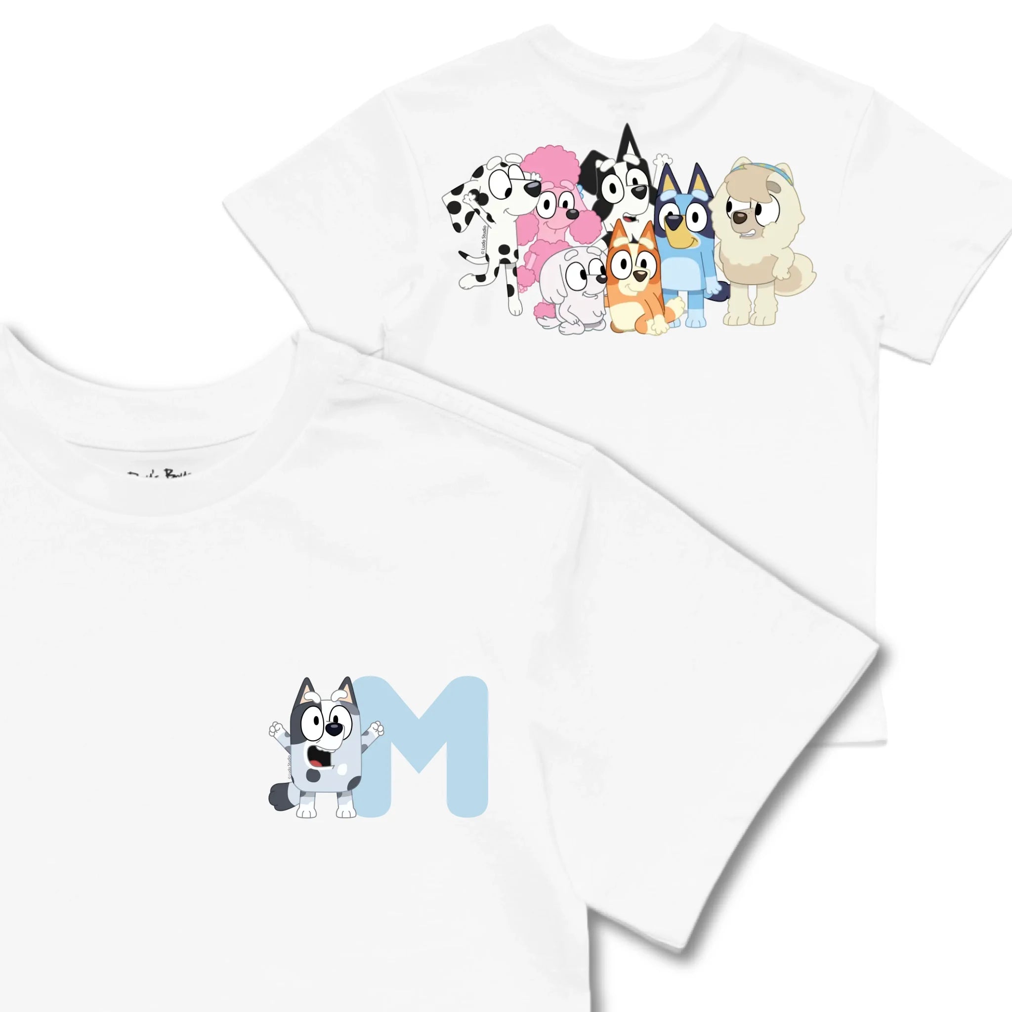Kids TSHIRT Main Image Front and Back_White frontback back view