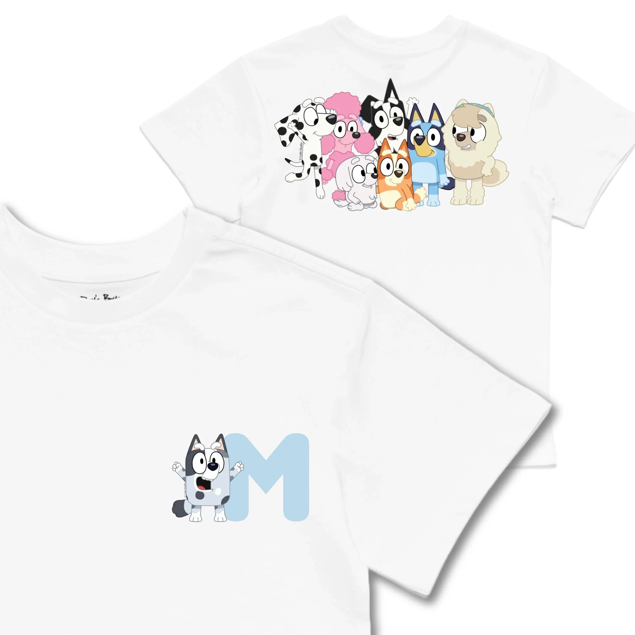 Kids TSHIRT Main Image Front and Back_White frontback back view