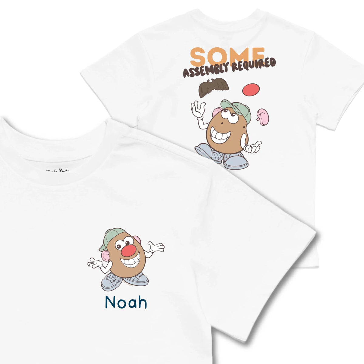 Kids TSHIRT Main Image Front and Back_white frontback front crop