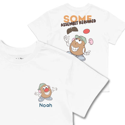 Kids TSHIRT Main Image Front and Back_White frontback back view