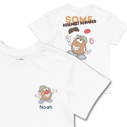 Kids TSHIRT Main Image Front and Back_White frontback back view