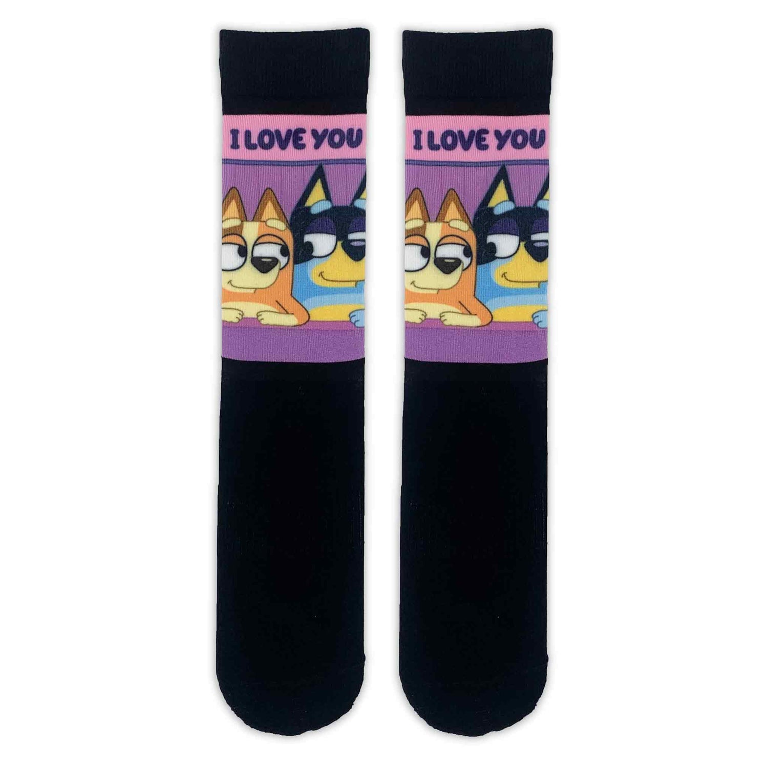 Bandit and Chilli &quot;I Love You&quot; Adult Printed Socks