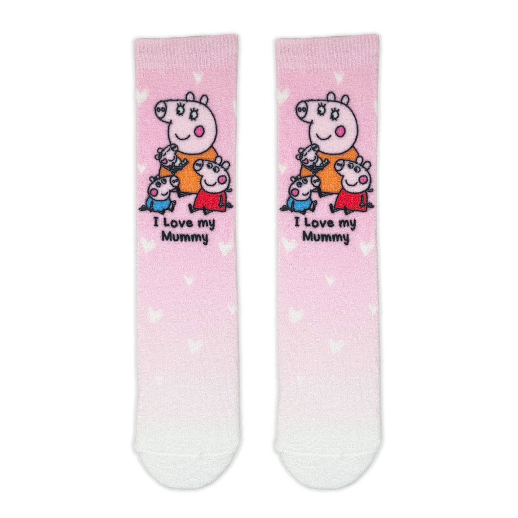 Peppa Pig I Love My Mummy Adult Cosy Socks