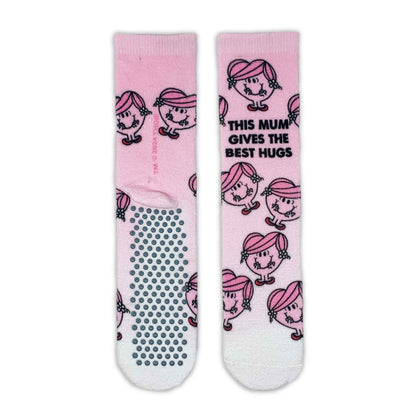 Little Miss Hug &quot;This Mum Gives The Best Hugs&quot; Adult Printed Cosy Socks