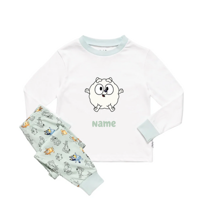 Personalised Bluey Unisex Pyjamas - Pick a Character, Name and Colour - Long Sleeve