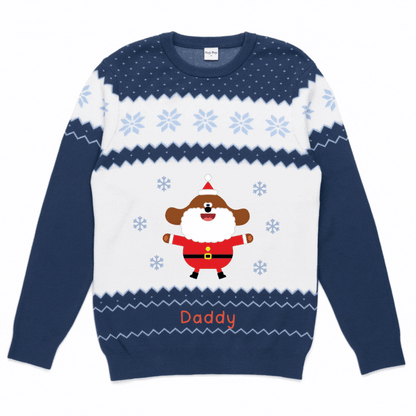 Personalised Hey Duggee Adult Knitted Christmas Jumper