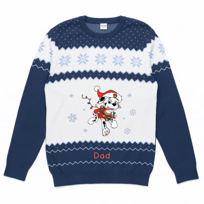 Personalised Paw Patrol Adults Knitted Christmas Jumper