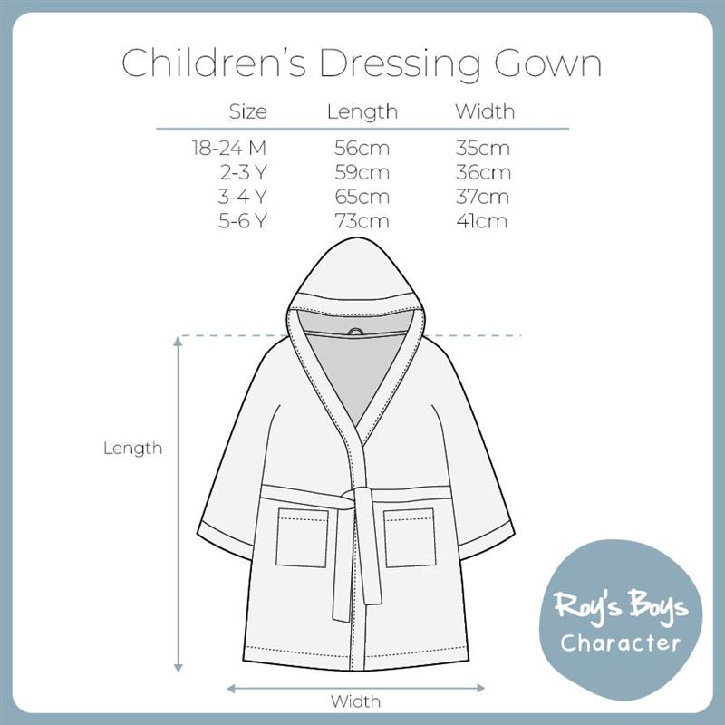 Dressing gown size guide 