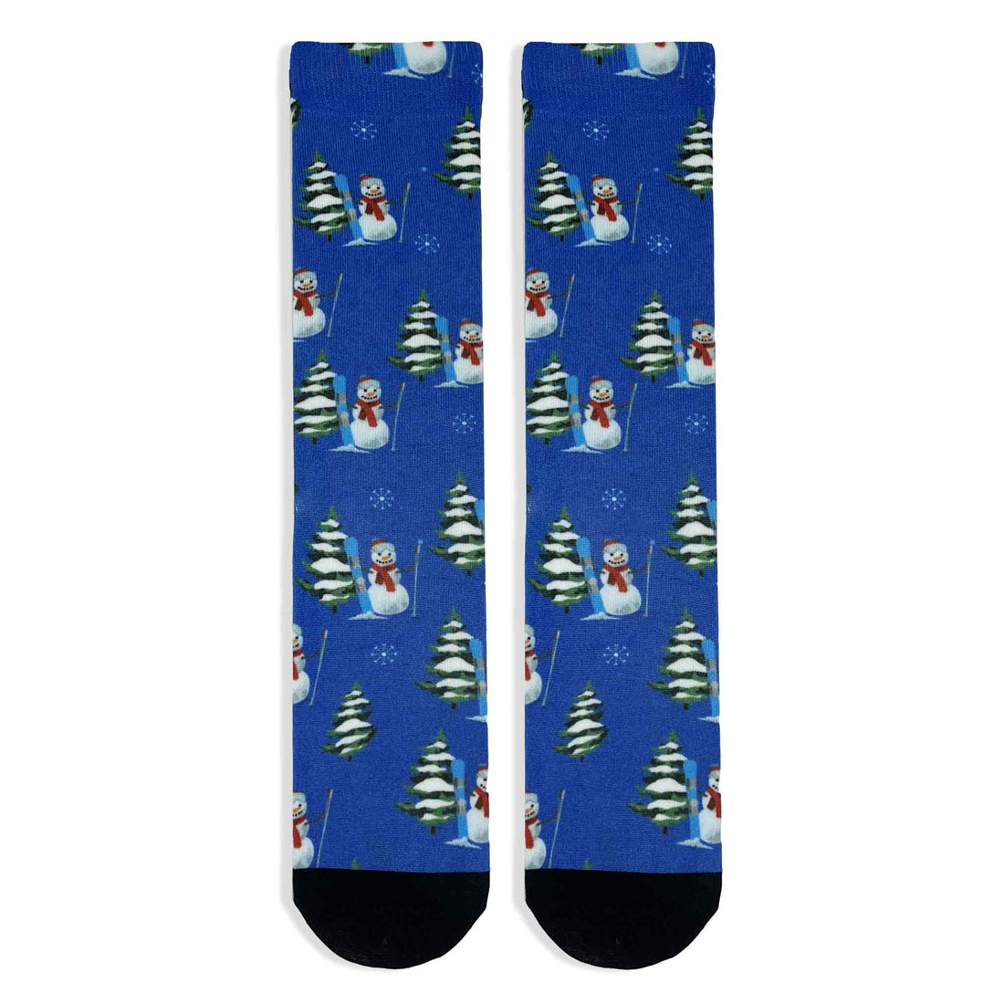 Snowboarding Snowman Adult Printed Socks
