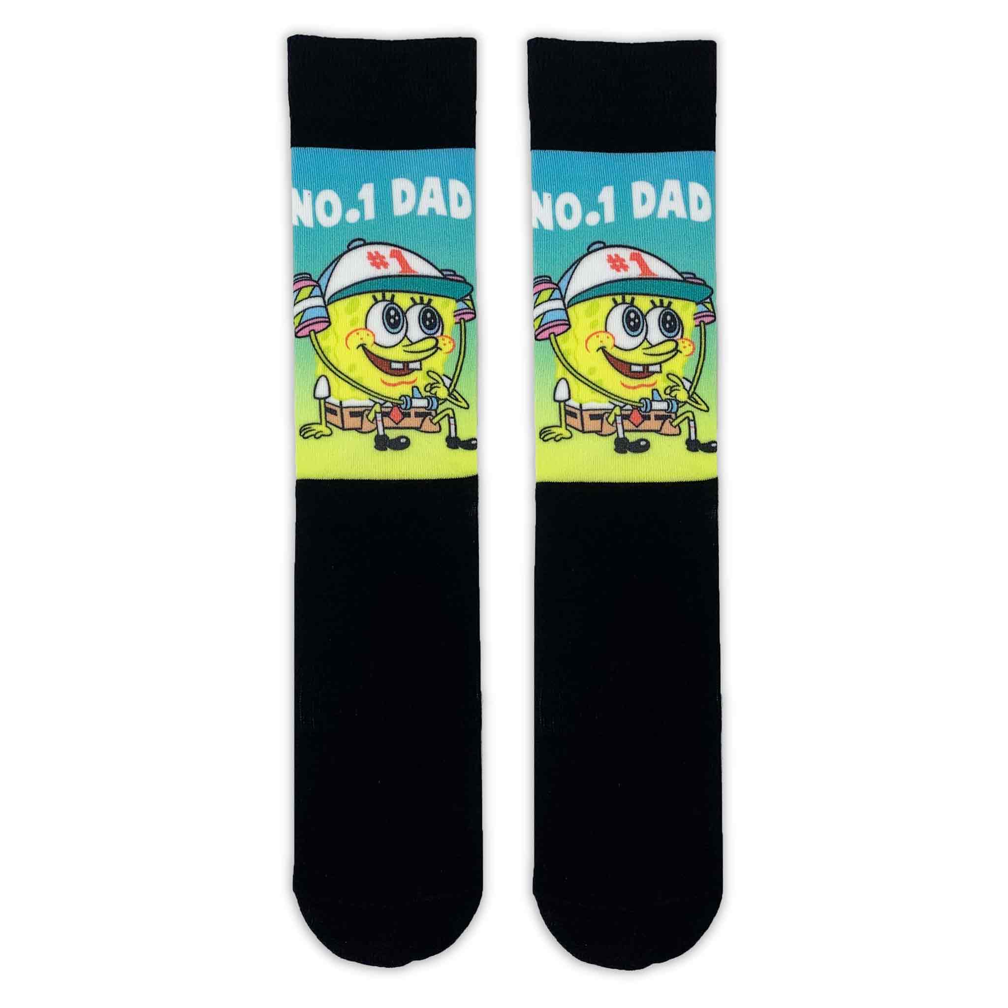 SpongeBob SquarePants No 1 Dad Printed Adult Socks