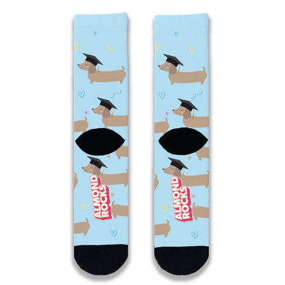 Back profile of you clever sausage socks