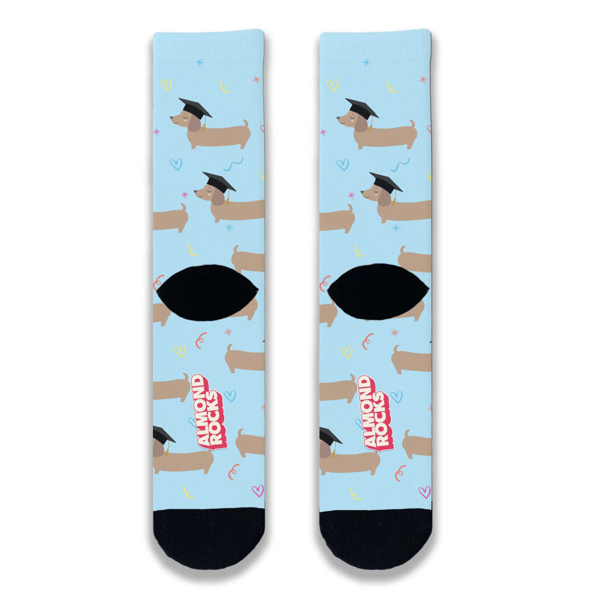 Back profile of you clever sausage socks