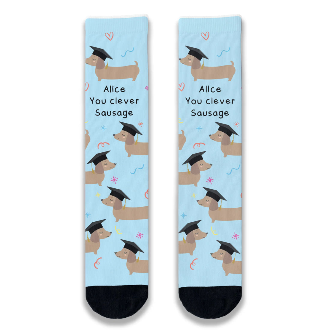 Front profile of clever sausage socks
