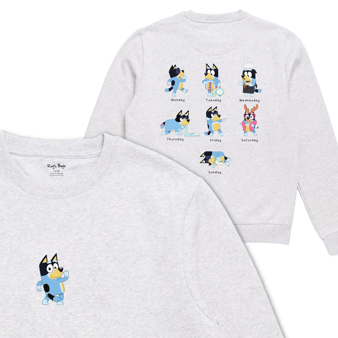Bandit Days of the Week Adult Sweatshirt - Roy&
