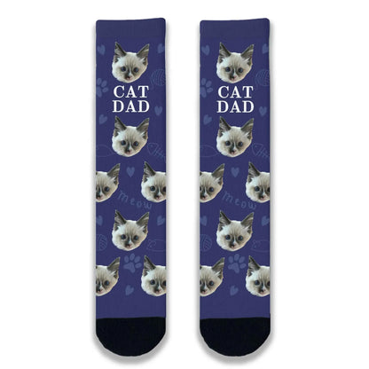 Cat Dad Personalised Socks