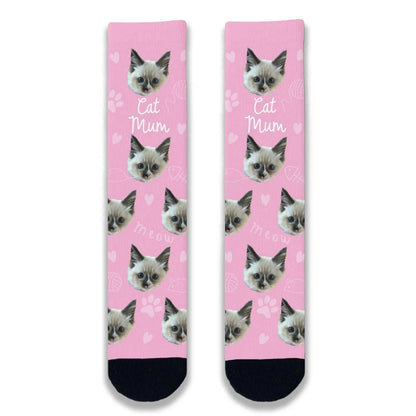 Cat Mum Personalised Socks