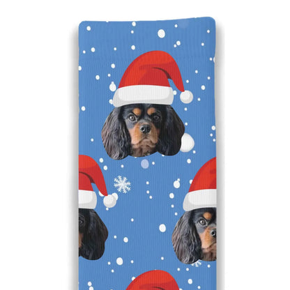 Christmas Santa Dog Personalised Socks