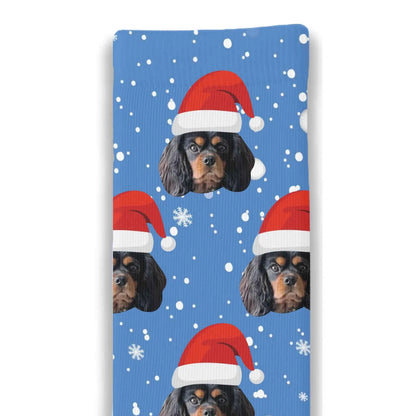 Christmas Santa Dog Personalised Socks