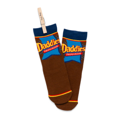 Front profile Daddies favourite socks with peg
