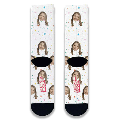 Doodle Birthday Personalised Face Socks