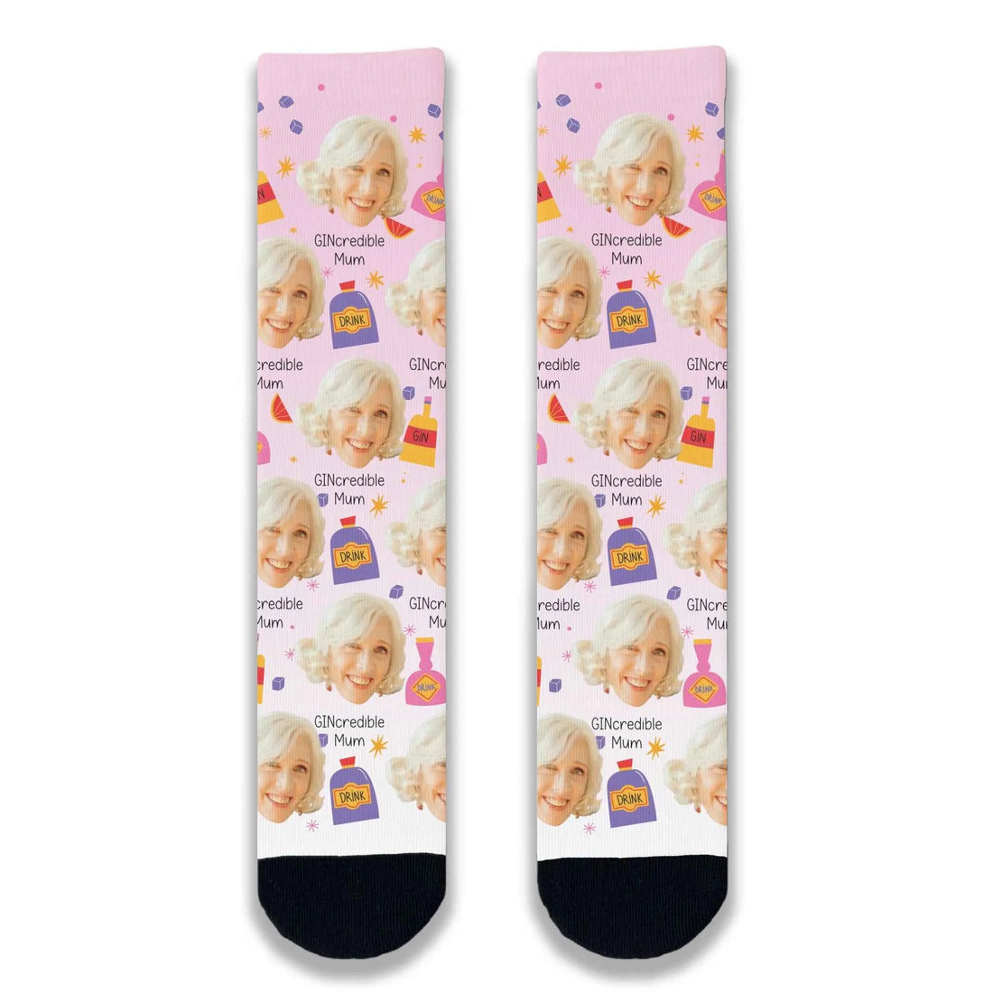 GINcredible Mum Personalised Face Socks