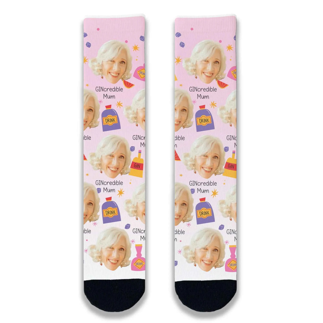 GINcredible Mum Personalised Face Socks