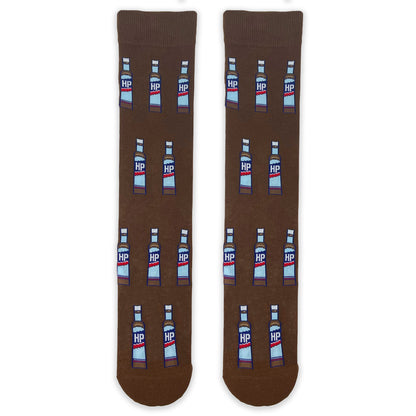 HP Brown Sauce All Over Adult Socks - Roy&