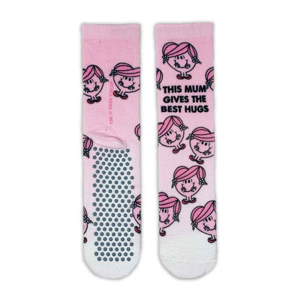 Little Miss Hug "This Mum Gives The Best Hugs" Adult Printed Cosy Socks - Roy&