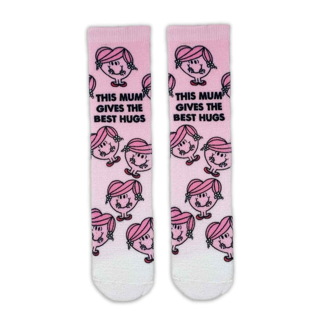 Little Miss Hug "This Mum Gives The Best Hugs" Adult Printed Cosy Socks - Roy&