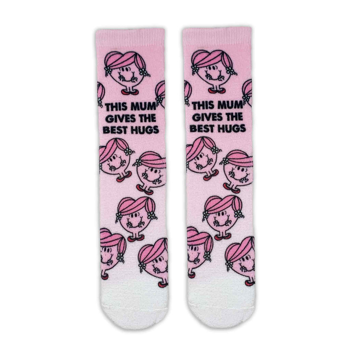 Little Miss Hug "This Mum Gives The Best Hugs" Adult Printed Cosy Socks - Roy&
