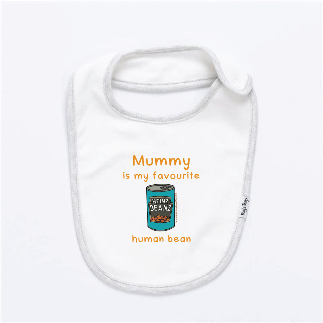 Mummy Is My Favourite Human Bean Baby Bib - Roy&