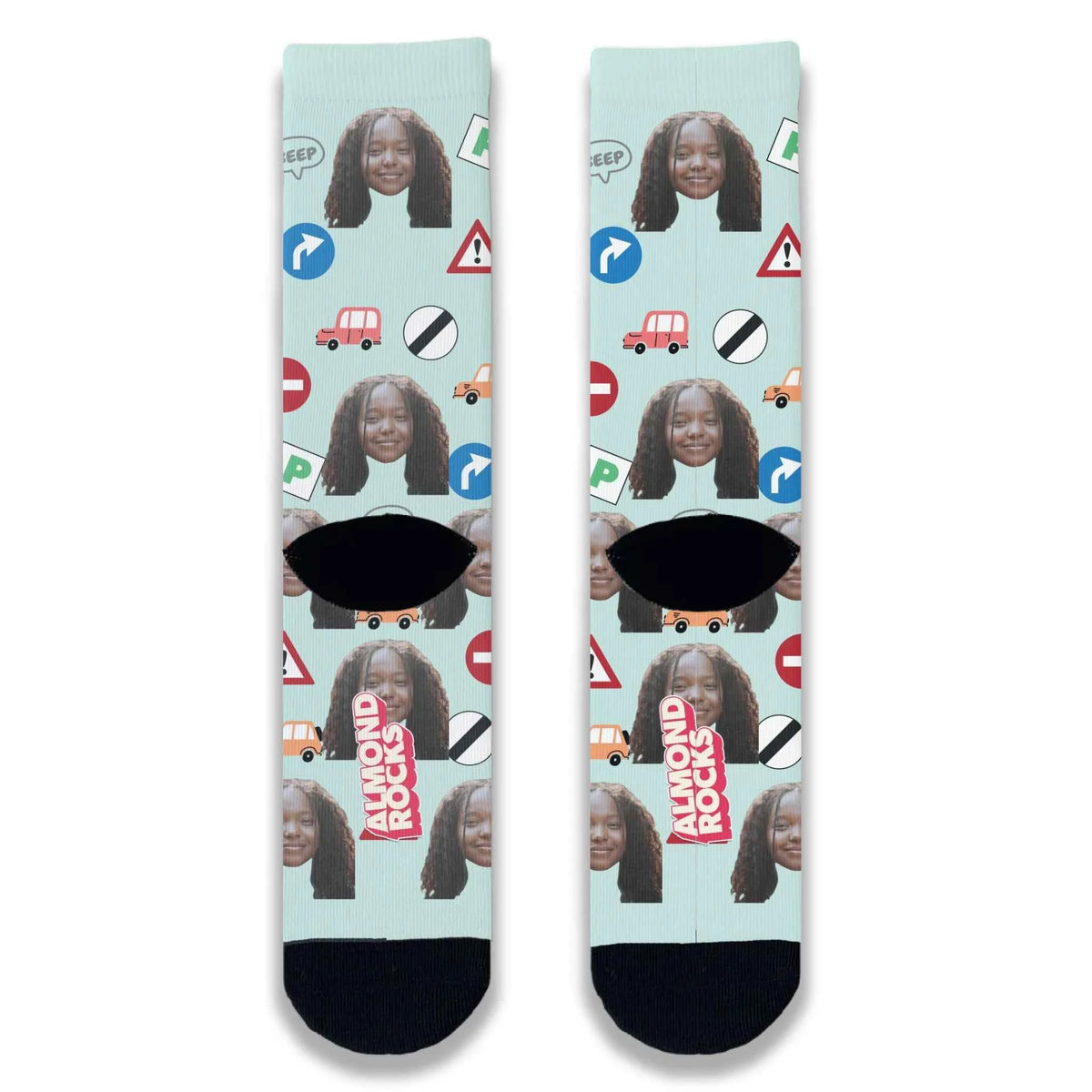 Passed Driving Test Personalised Face Socks