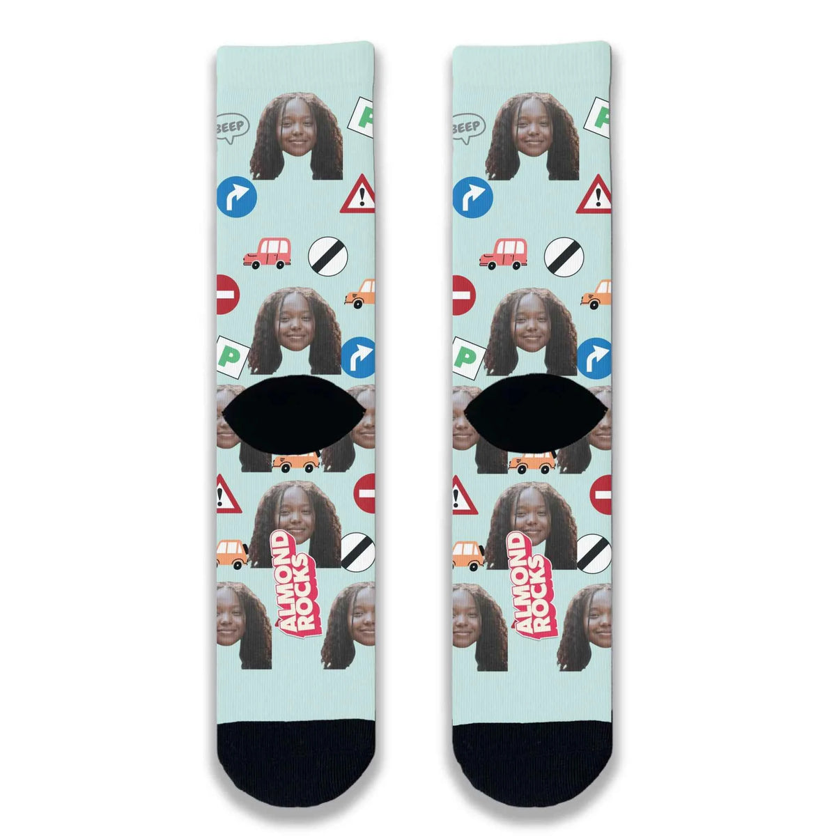 Passed Driving Test Personalised Face Socks