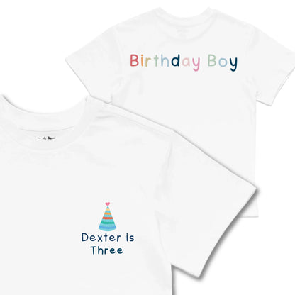 Kids TSHIRT Main Image Front and Back_White frontback back view