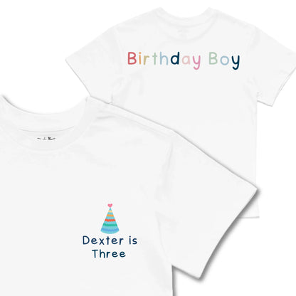 Kids TSHIRT Main Image Front and Back_White frontback back view