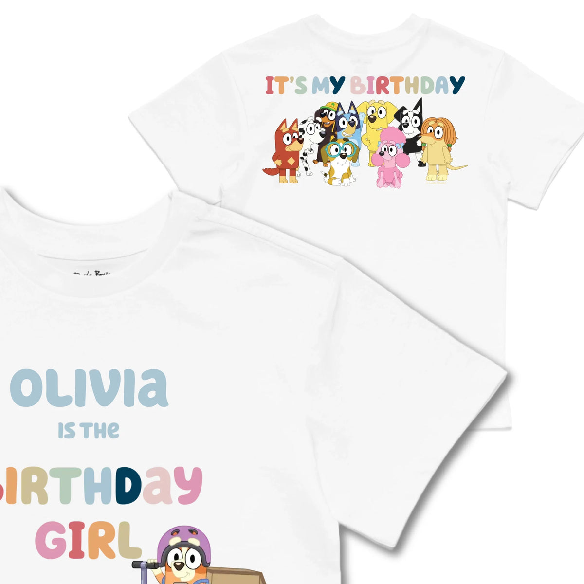 Kids TSHIRT Main Image Front and Back_White frontback back view