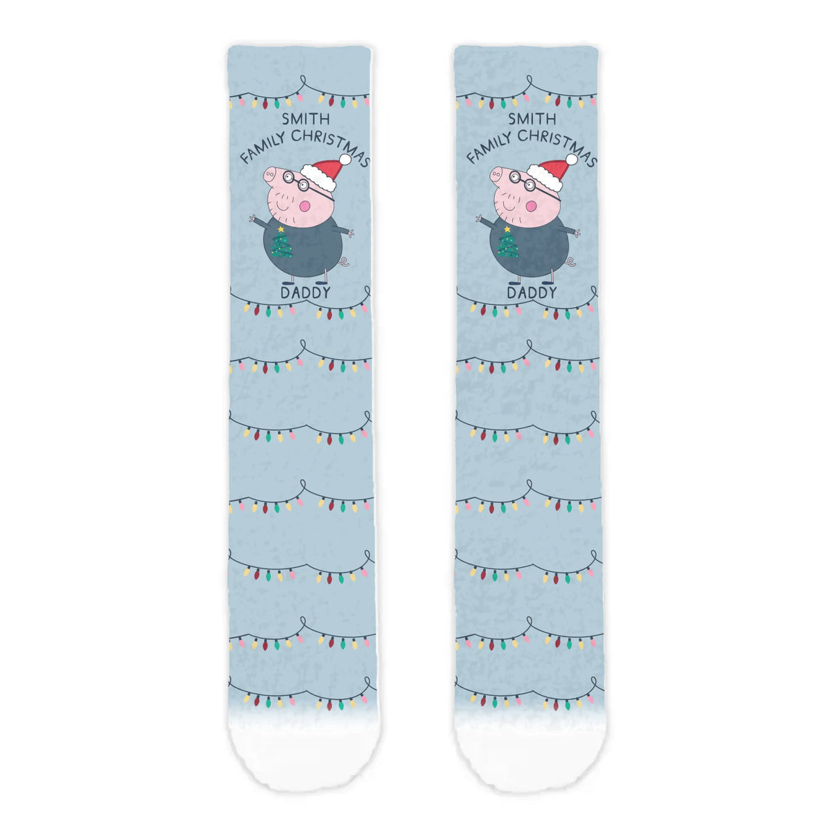 Personalised Daddy Pig Christmas Adult Cosy Socks - Roy&