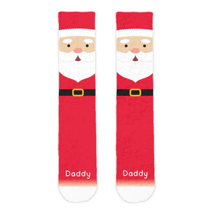 Personalised Santa Adult Printed Cosy Socks - Roy&