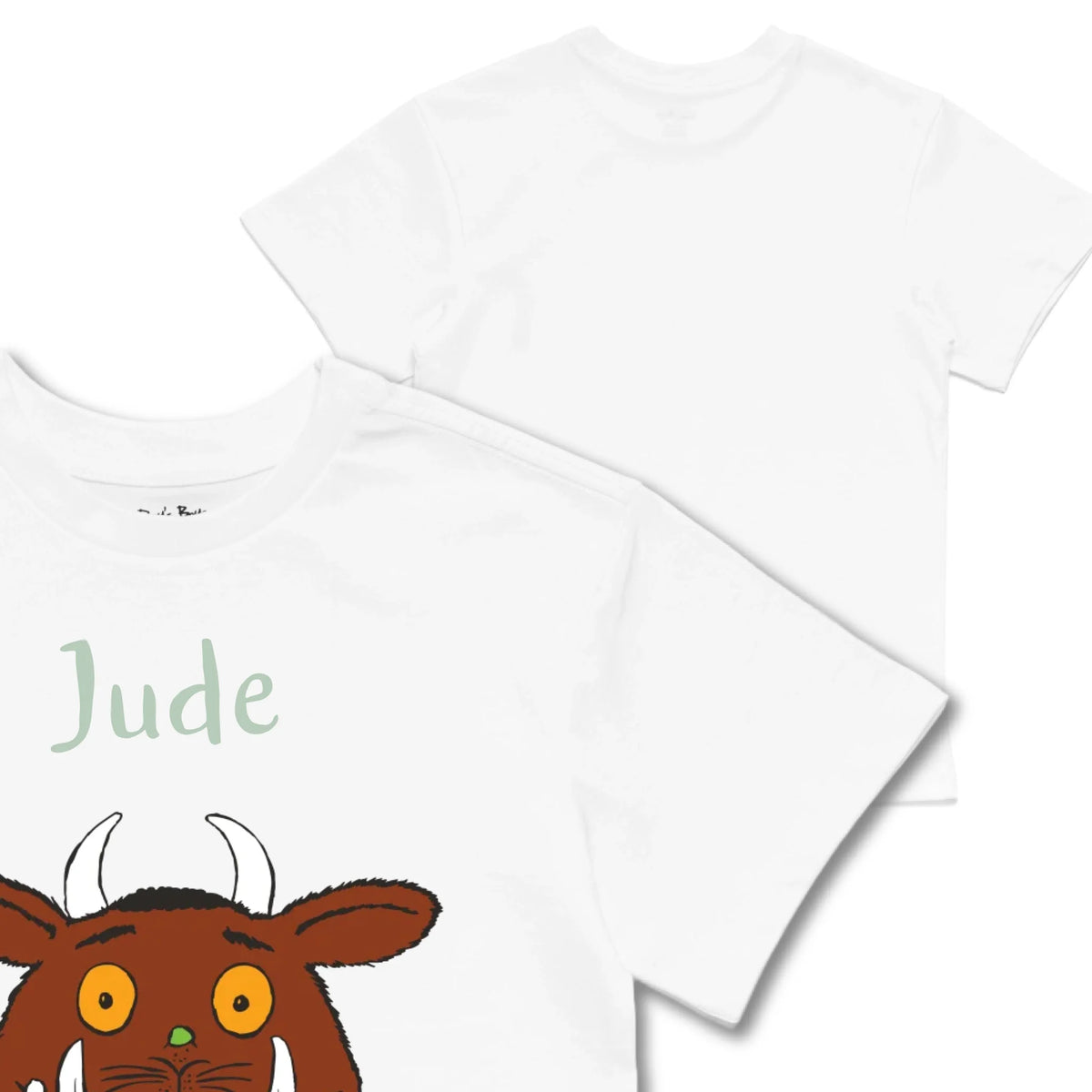 Kids TSHIRT Main Image Front and Back_White frontback back view
